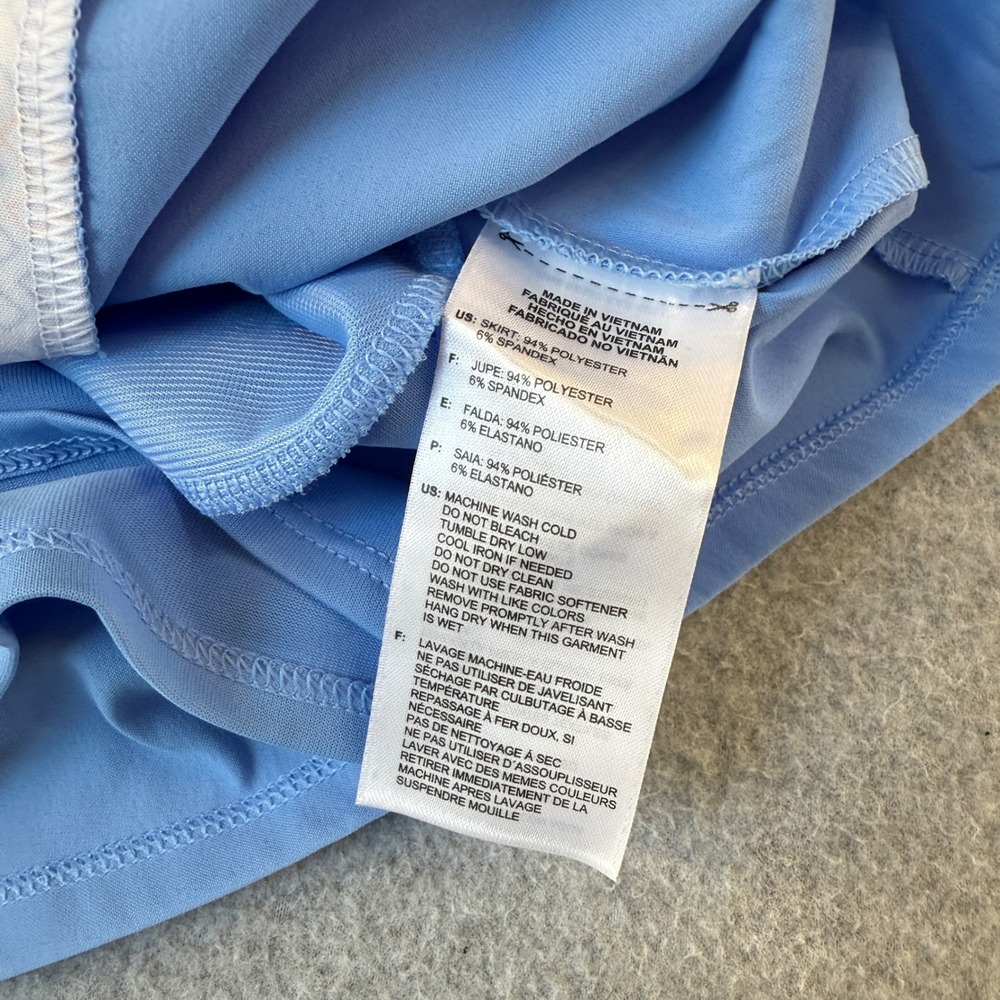 Adidas Golf Skort Athletic Skirt Pockets Light Sky Blue Womens Size Large NWT - Picture 10 of 15